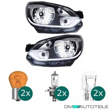 Scheinwerfer chrom H4 Depo Set passt für VW UP! (121) ab Baujahr 2011-2016