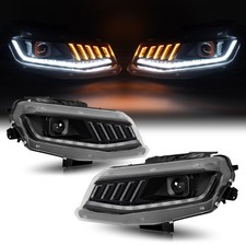 Headlights W Led Drl For Chevy Camaro 2016-2022 Hidxenon Sequential Lh Rh Side