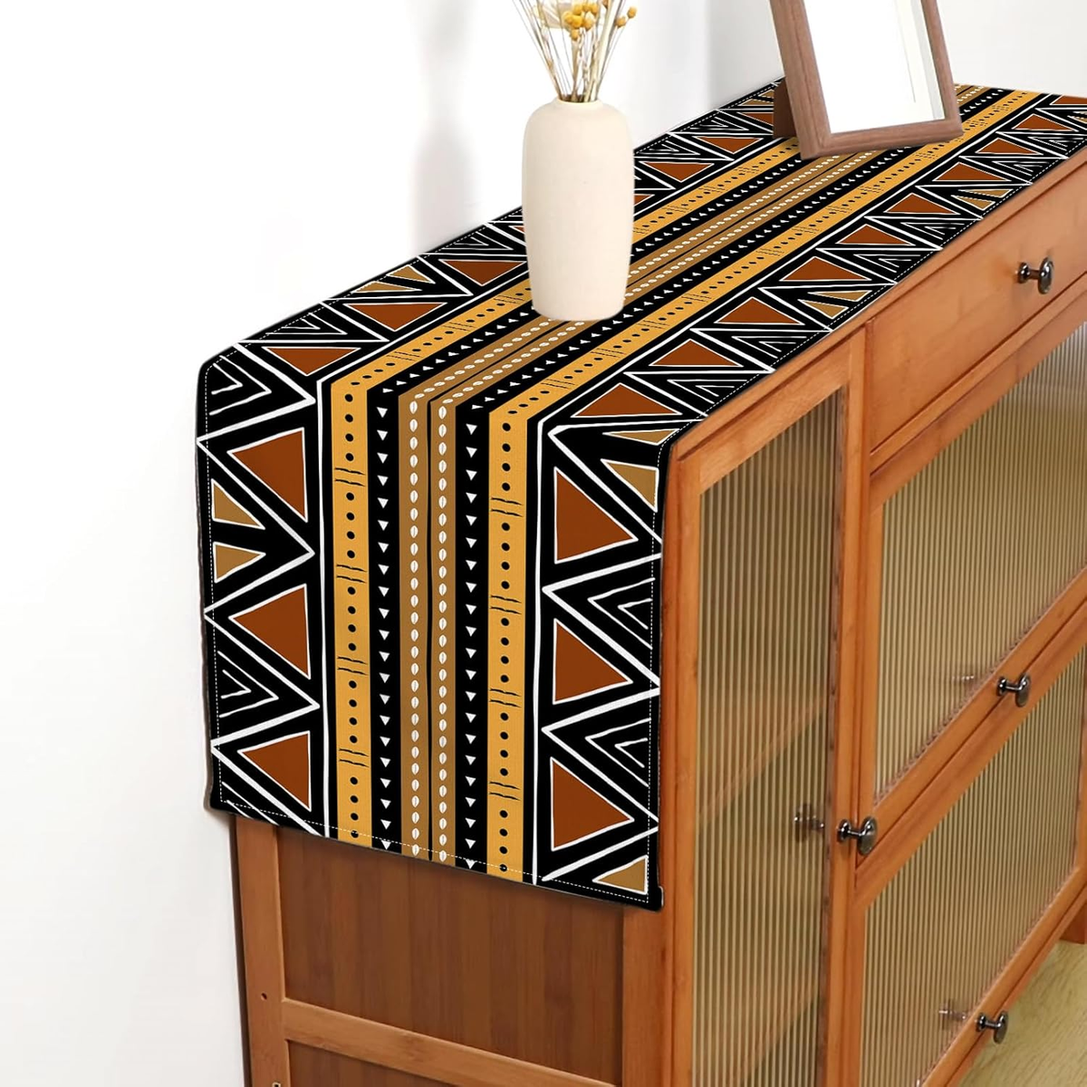 Kwanzaa African Print Table Runner Mudcloth Black History Month