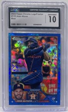 2023 Topps Chrome Logofractor Edition Blue Refractor /150 Jose Altuve 112 CGC 10
