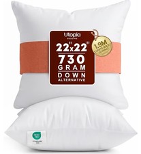 Lot Of 2 Utopia Bedding 22x22 Pillow Inserts,...