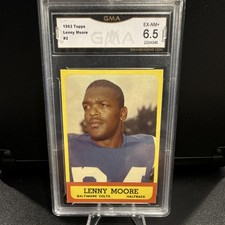 Topps 1963 Lenny Moore #2 Baltimore Colts GMA 6.5 EX-NM+ Vintage Football Card
