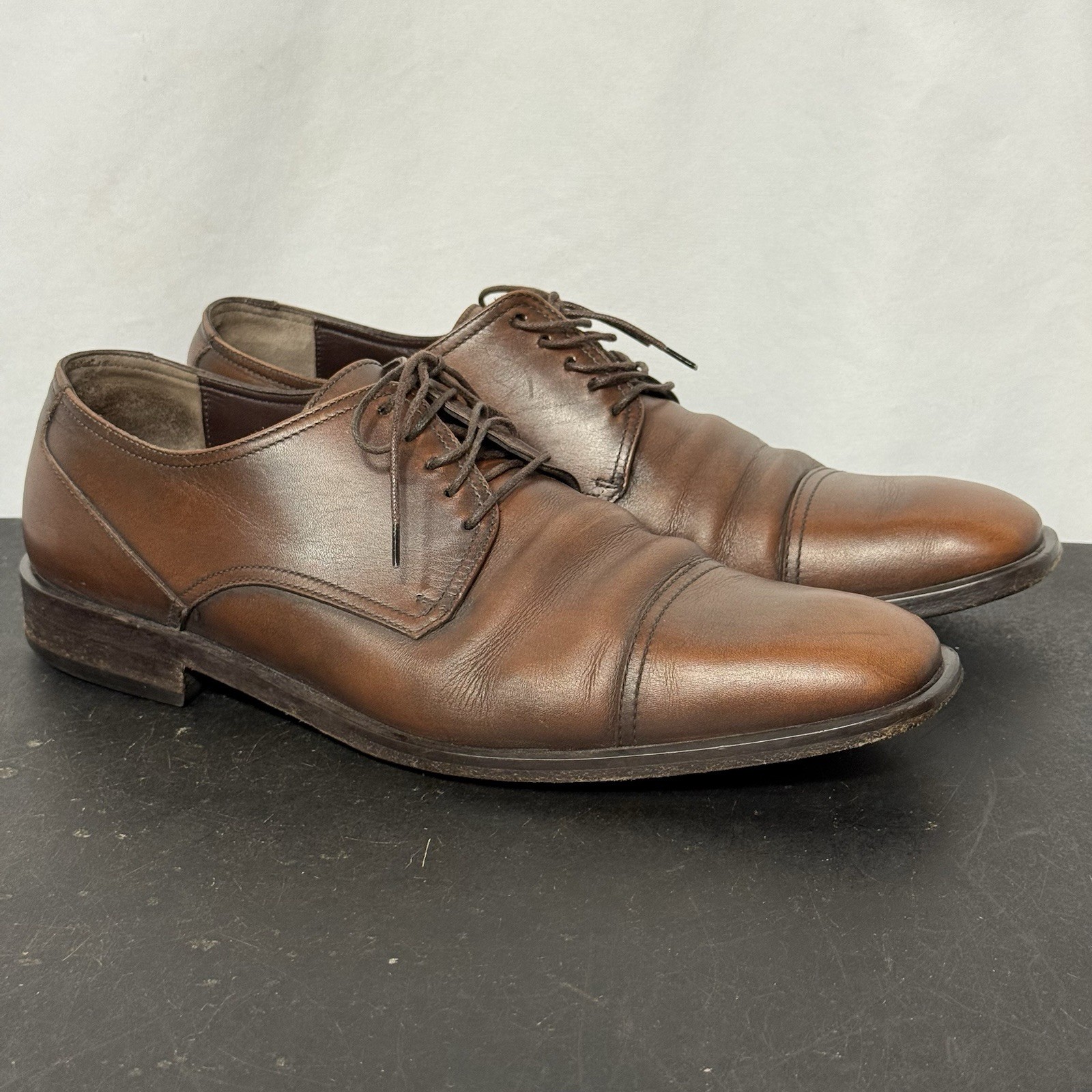 SAOLA Scarpa Salvatore Ferragamo Studio Derby pelle marrone uomo US 8 D