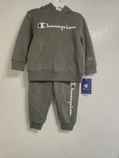 Champion Olive Green Hoodie  Pant Set Baby Toddler 2 Piece