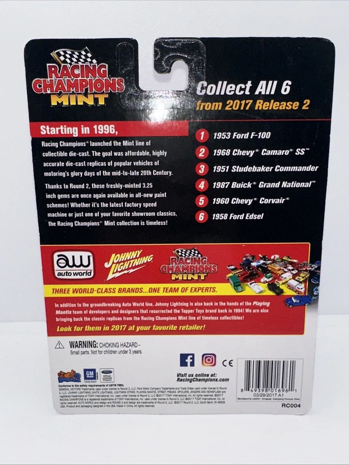 Коллекционный автомобиль Racing Champions 51 1951 Studebaker Commander 2017 как новый коричневый A - Изображение 3 из 3