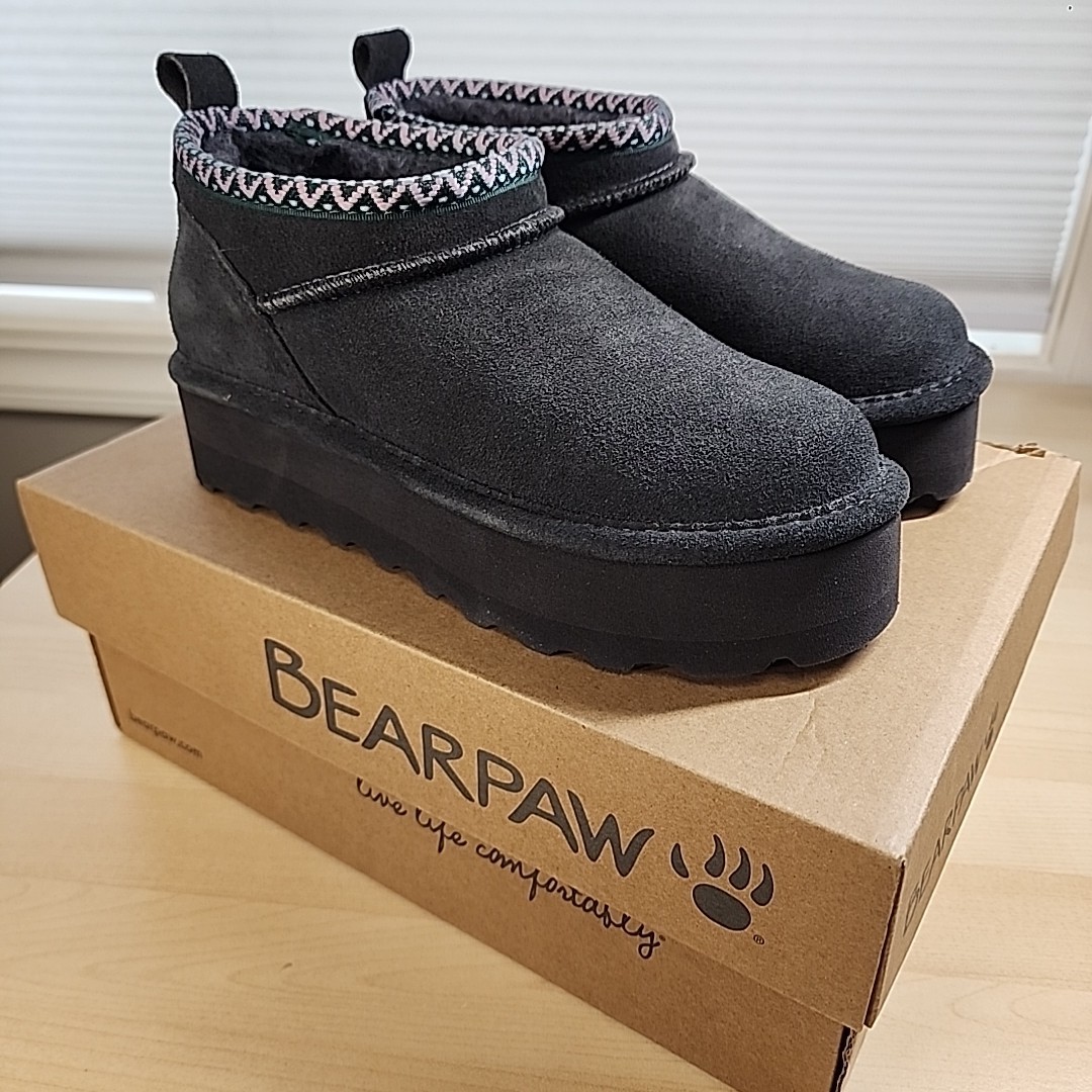 Bearpaw Retro Super Shorty Deco Women's Winter Boots - 3116w Graphite - 6 Medium