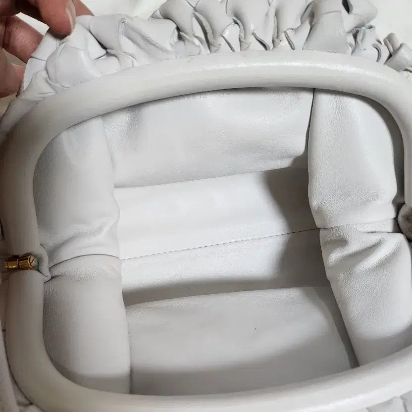 Bottega Veneta Dumpling Bag White Crossbody