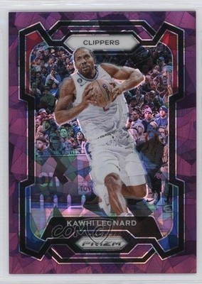 2023-24 Panini Prizm Purple Ice Prizm 71/149 Kawhi Leonard #4 1ib5