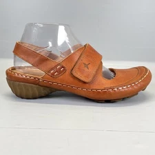 Pikolinos Slingback Sandals Womens Size 39 Brandy Brown Leather Comfort Shoes