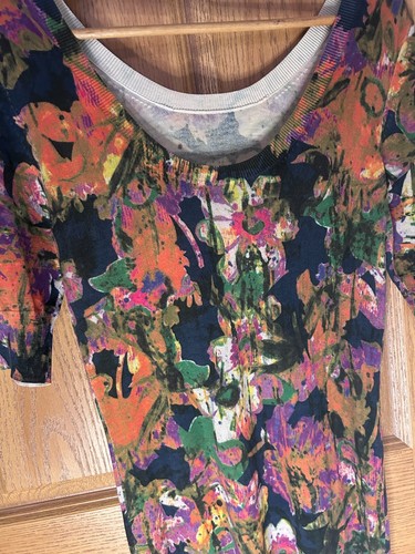 Erdem Flowered Dress Women's Size M 60% Silk 40% Cotton Beautiful Colorful - Picture 7 of 12