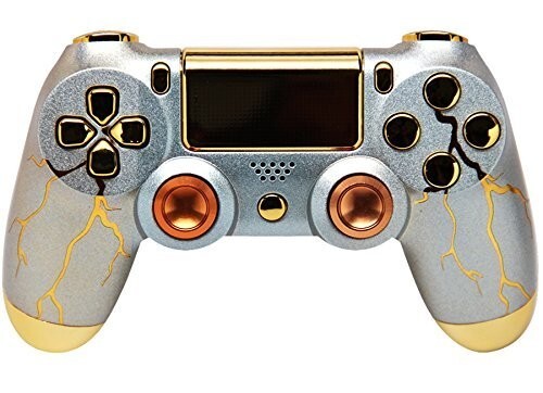 Custom Wireless UN-MODDED PRO Controller compatible with PS5 Exclusive Unique Design (Gold Thunder): Buy Online at Best Price in UAE