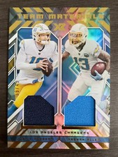 2021 Panini XR Justin Herbert K. Allen Team Materials Dual GU Jersey Relic /49