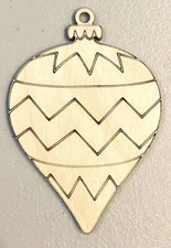 Ready To Paint Wood Ornament - #361  - Ornament - Free Shipping