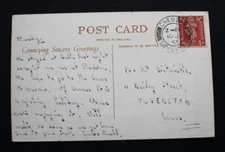 Cheddar, Somerset 1953 postmark on a Bath postcard