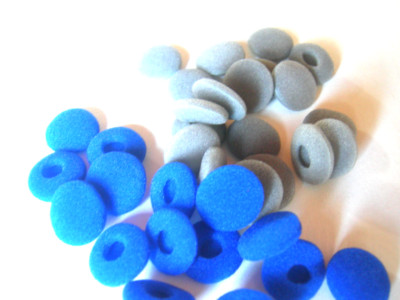 20 Ohrpolster Schaumstoff Ø 18 mm f. Headset Kopfhörer MP3 MP4 iPod iPhone iPad