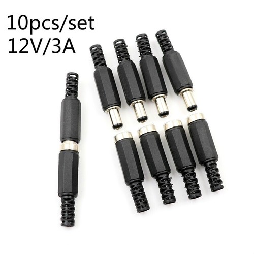 10PCS 5Male 5Female 5.5mm x 2.1m DC Power Socket Jack Connector Cable Plug Wire - Picture 7 of 10
