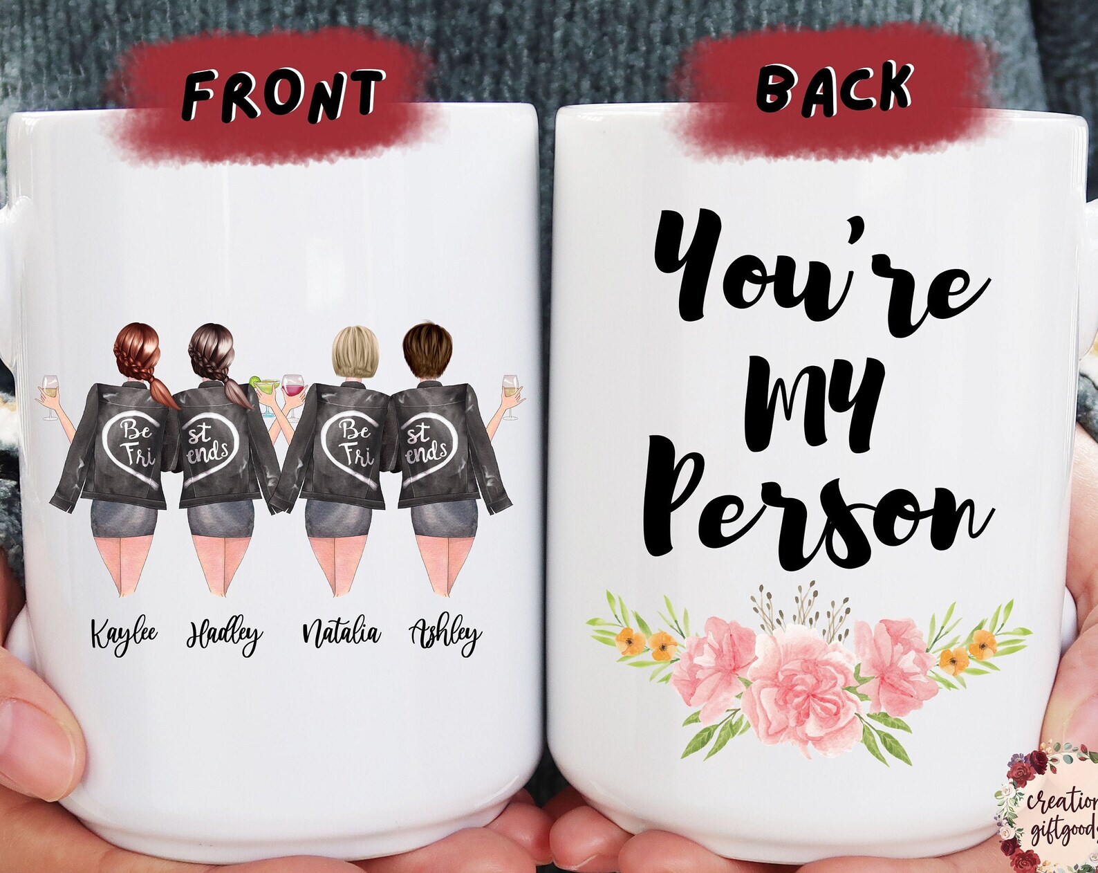You're My Person Custom Best Friend Mug Personalized Best Friend Gift Custom