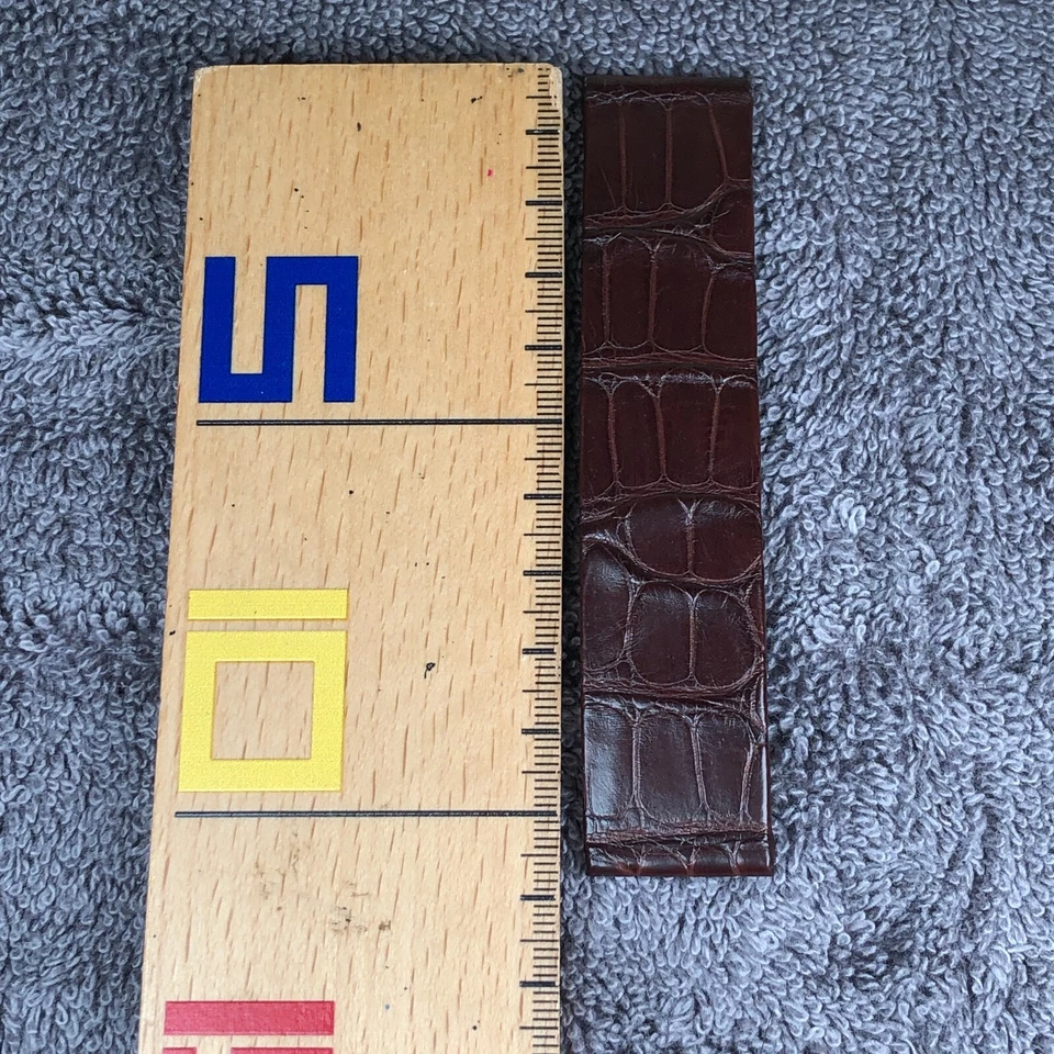 Correa de reloj Van Cleef & Arpels 23 mm marrón cocodrilo cadenas Foto 3 de 4