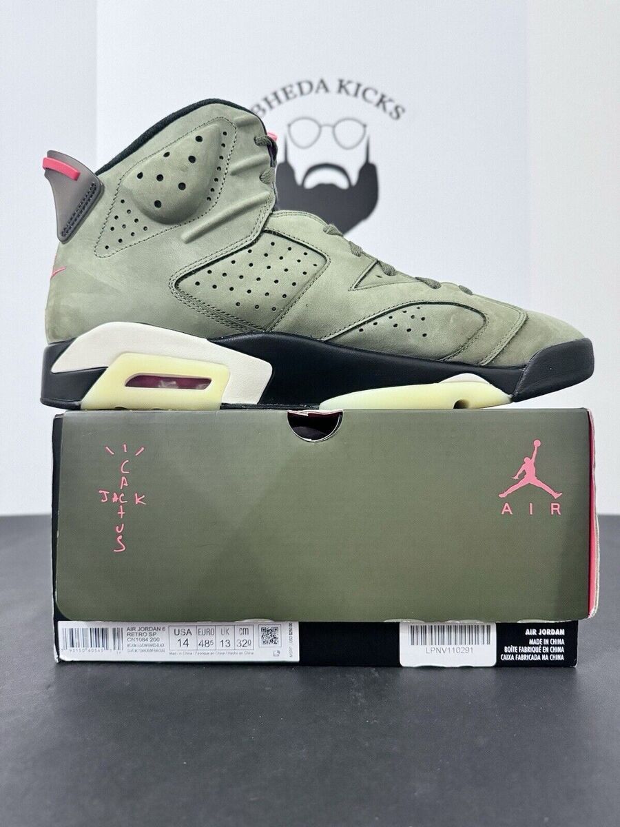 Nike Air Jordan 6 Retro Travis Scott Olive CN1084-200 Khaki Nike Air Jordan 6 Retro Travis Scott Olive CN1084-200 Khaki
