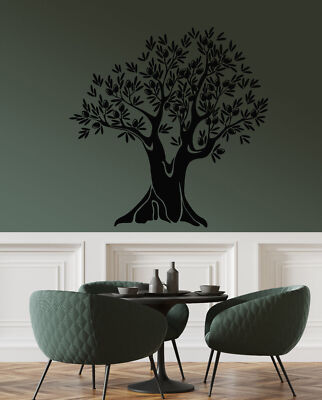 Olive Tree Sticker Vinyl Wall Decal Nature Olive Tree Kitchen Decor Branch Leaves Stickers ...