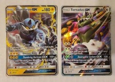 ULTRA RARE Thundurus + Tornadus GX Pokemon Holo Sun Moon Promo SM133 SM134 - LP