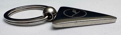 Lufthansa German Airlines Aviation Triangle Keychain with Key Ring Shiny Silver