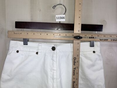 スタイル Jones New York Very Pale Mint White Cotton Womens Shorts Size 6