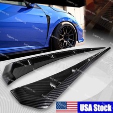 Para Audi A3 S3 RS3 Fibra de Carbono Guardabarros Lateral Ventilación de Aire Ala Cubierta Tapicería Accesorios