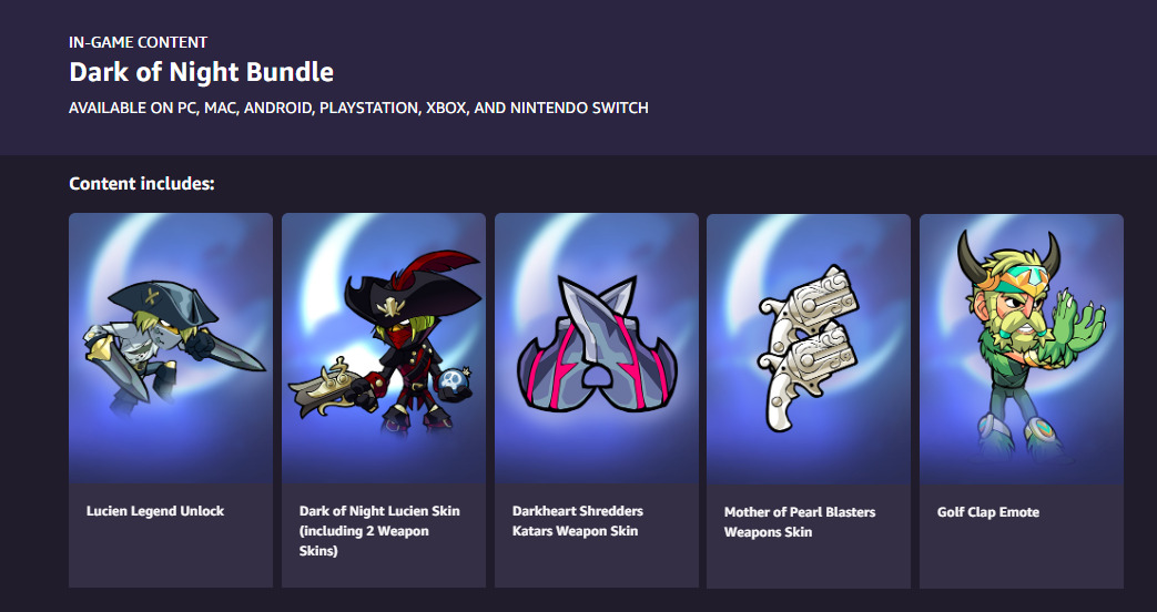 New Brawlhalla - Prime Gaming Bundle for lucien