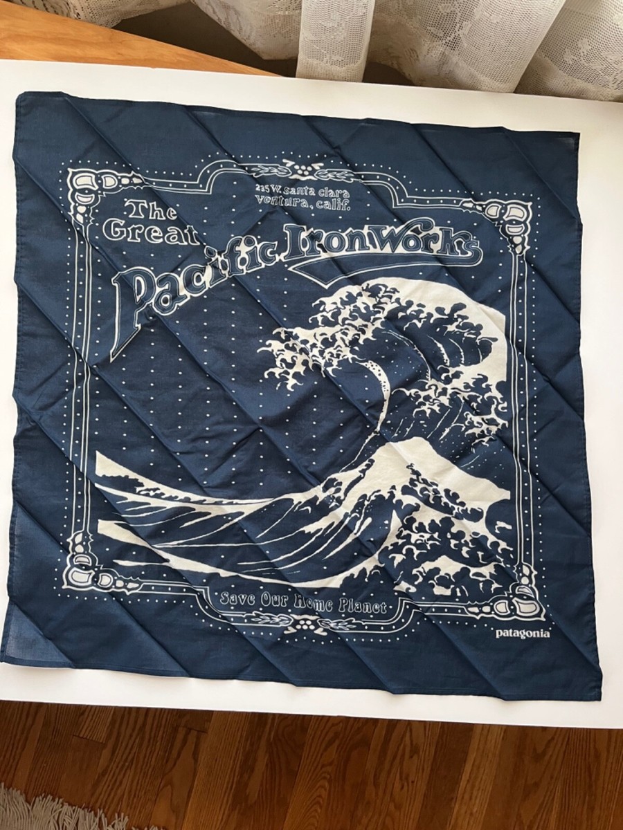 PATAGONIA Organic Cotton BANDANA NEW NWT GPIW Hokusai Wave +
