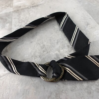 Express Belt Womens Small Black Striped Waist Dress  display picture 3
