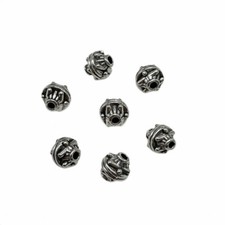 30pcs 8 8MM Alloy Charm Round geometric Bead Finding in 3Color