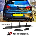 VW Golf GTI MK6 Rear Blade Fin Diffuser & Side Splitters Spoiler Body Kit 08-13