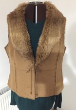 M&co Faux Fur Gilet/ Body Warner/ Size 16