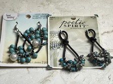 Craft Store Leather Earring Lot of 2