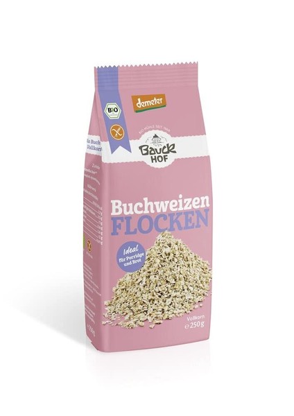 Bauckhof - Bio Buchweizenflocken Glutenfrei Demeter (250G) FrüHstüCk MüSli-image