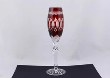 SHANNON BY GODINGER RUBY RED CRYSTAL 9" CHAMPAGNE FLUTE – MINT