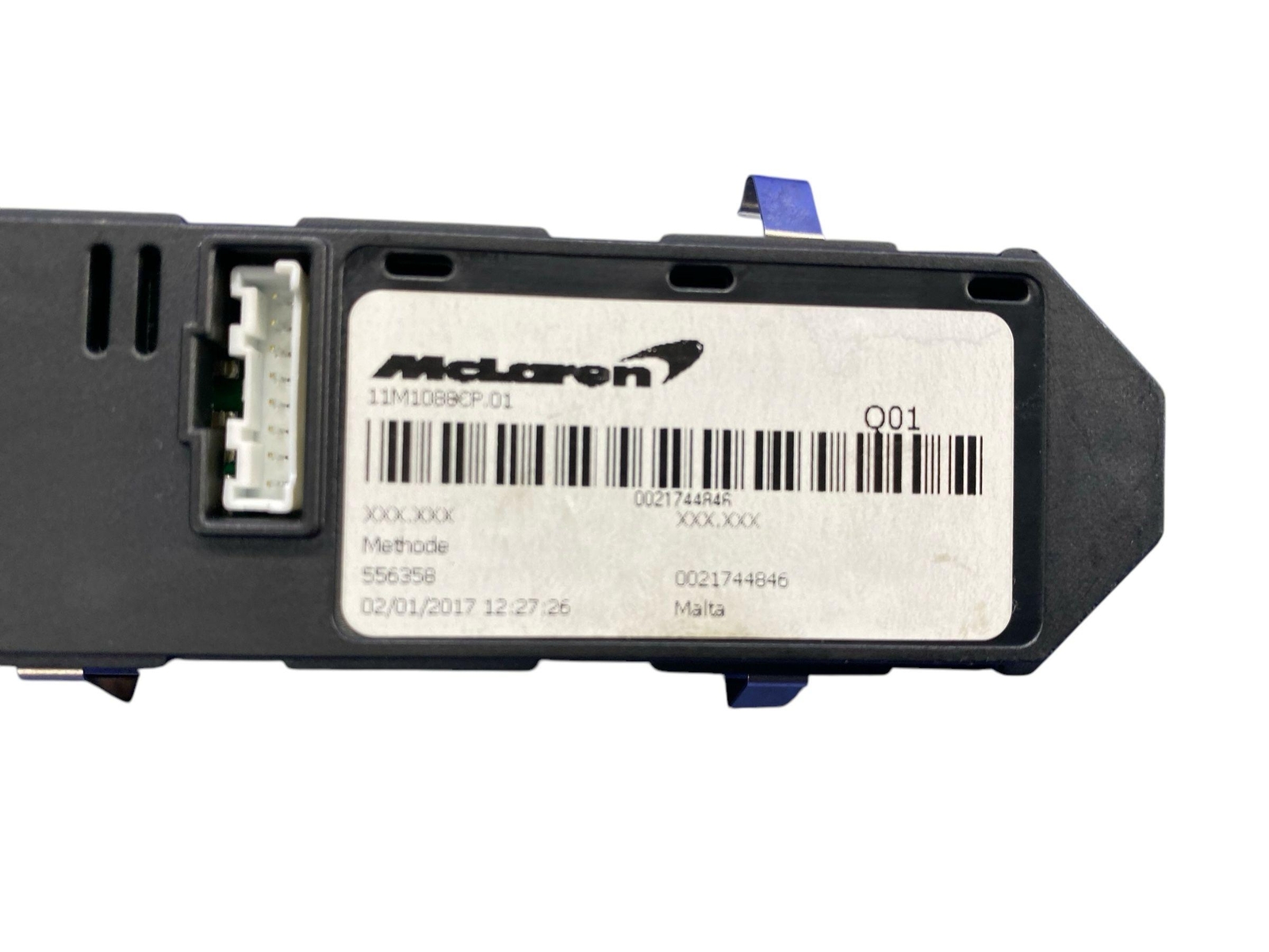 2016-2021 MCLAREN 570S TOW RECOVERY SWITCH PANEL BLACK 11M1088CP 2017 2018 2019