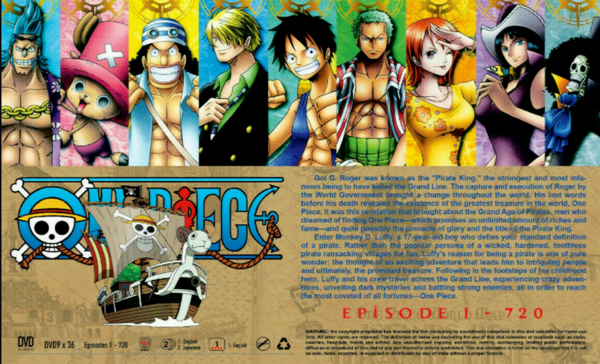 アニメ ONE PIECE  DVD One Piece TV Series 36 Disc Episodes 1-720 Japanese Anime