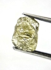 Rough diamond 1.87tcw grayish green sparkling natural irregular shape for ring