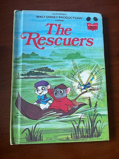 The Rescuers 1977 Hardcover Book Walt Disney