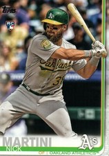 #618 Nick Martini Rookie Oakland Athletics 2019 Topps Series 2 Baseball Card