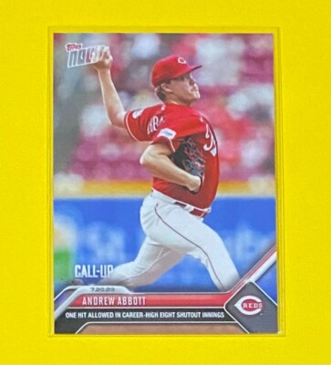 2023 Topps Now Baseball Andrew Abbott CALL-UP Cincinnati Reds #593 SP