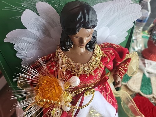 LED Fiber Optic African American Angel Christmas Decor Tree Topper Holiday Time - Picture 17 of 17