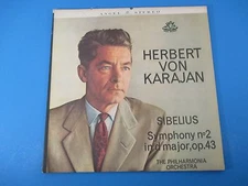 Herbert von Karajan Sibelius Symphony No 2 in D Major Op 43 Album LP Vinyl 35891