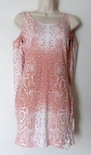 Guess Animal Print Could Shoulders Long Sleeve Bodycon Dress Size M