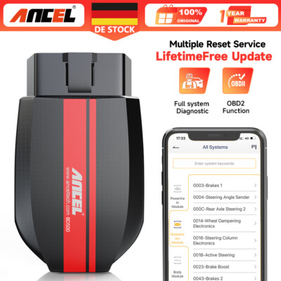  ANCEL BD500 Diagnosegerät OBD2 Gerät Alle System Auto ABS EPB Scanner für VAG