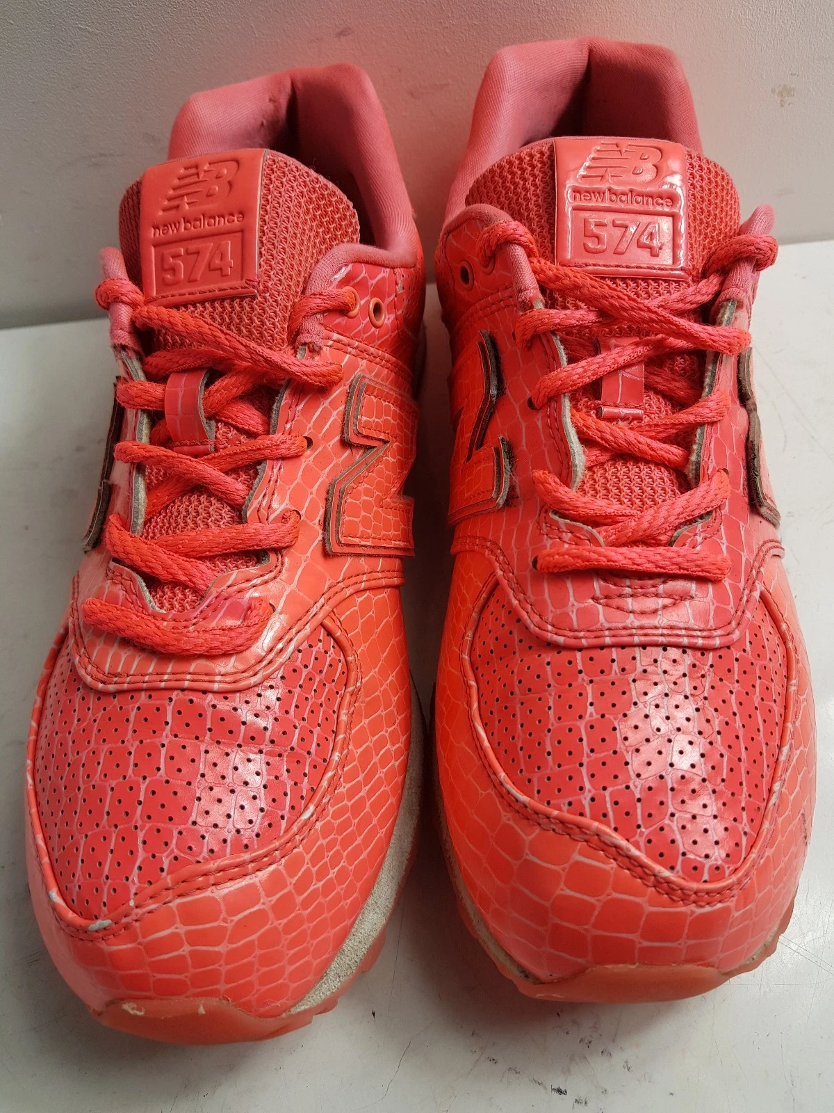 SCARPE DA GINNASTICA NEW BALANCE 574 TAGLIA UK 5 EU 38 ROSA CALDO PER BAMBINI