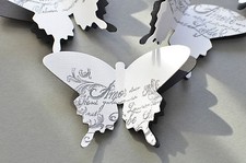 14 Set 3D Schmetterlinge  Schwarz  Weiß  Romantik  Wanddeko