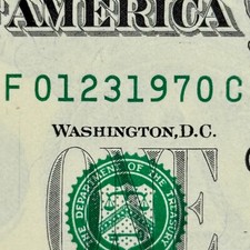 January 23rd 1970 Dollar Jan 23 1970 Birthday Gift Dollar Number Uncirculated $1